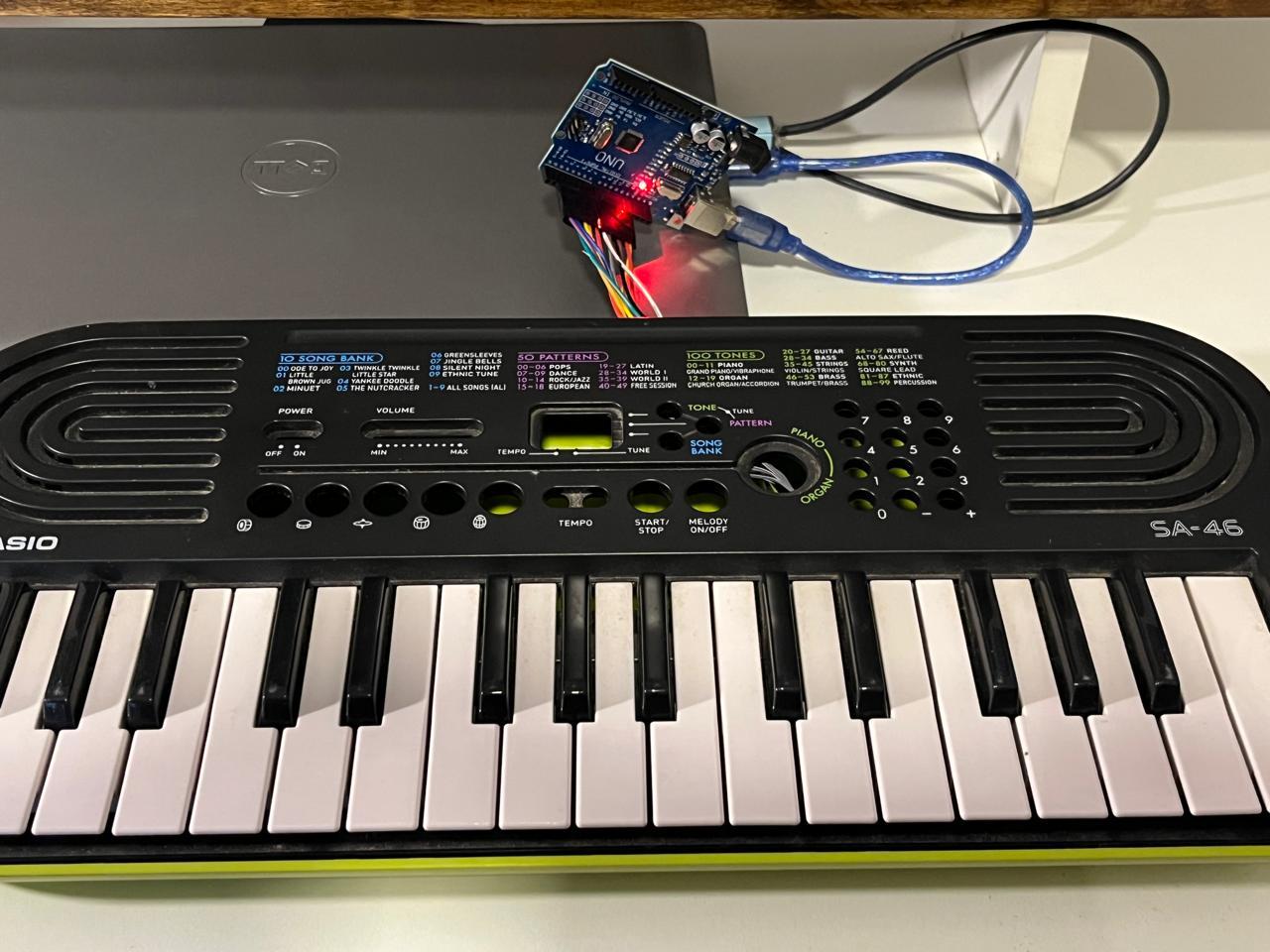 Controlador MIDI armado con Arduino Uno